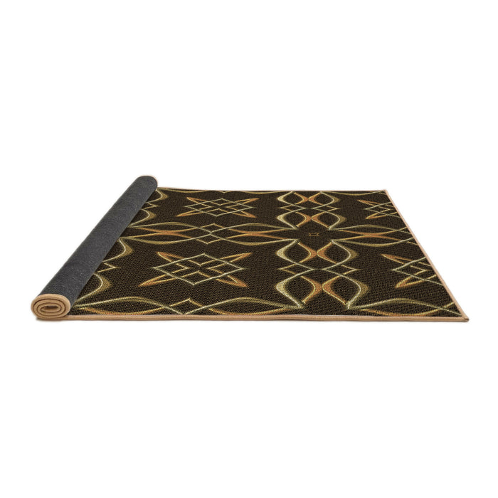 Thickness of Patterned Midnight Gray Rug, pat3137brn