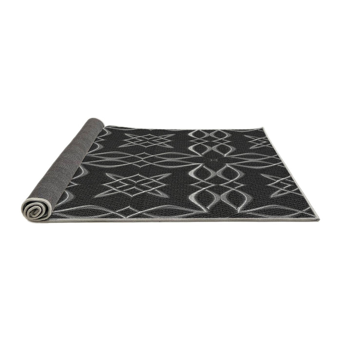 Thickness of Patterned Smokey Gray Rug, pat3137gry