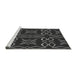 Sideview of Machine Washable Transitional Smokey Gray Rug, wshpat3137gry