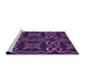 Sideview of Machine Washable Transitional Dark Orchid Purple Rug, wshpat3137pur