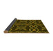 Thickness of Patterned Black Brown Rug, pat3137yw