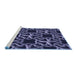 Sideview of Machine Washable Transitional Periwinkle Purple Rug, wshpat3138blu