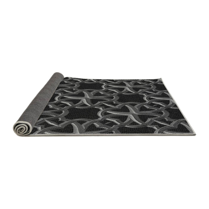 Thickness of Patterned Midnight Gray Rug, pat3138gry