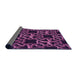 Thickness of Patterned Orchid Purple Rug, pat3138pur