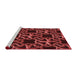 Sideview of Machine Washable Transitional Red Rug, wshpat3138rd