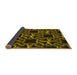 Thickness of Patterned Black Brown Rug, pat3138yw