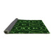Thickness of Patterned Green Rug, pat3139grn
