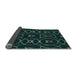 Thickness of Patterned Black Rug, pat3139lblu