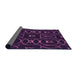 Thickness of Patterned Deep Purple Rug, pat3139pur