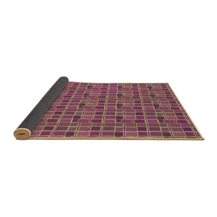 Thickness of Patterned Burnt Pink Rug, pat314brn