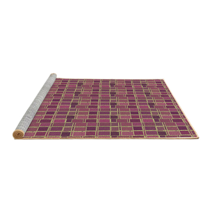 Sideview of Machine Washable Transitional Burnt Pink Rug, wshpat314brn