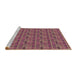 Sideview of Machine Washable Transitional Burnt Pink Rug, wshpat314brn