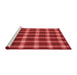 Sideview of Machine Washable Transitional Red Rug, wshpat3140rd