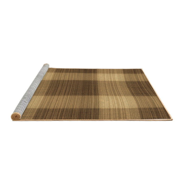 Sideview of Machine Washable Transitional Saddle Brown Rug, wshpat3141brn