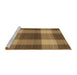 Sideview of Machine Washable Transitional Saddle Brown Rug, wshpat3141brn