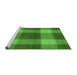 Sideview of Machine Washable Transitional Green Rug, wshpat3141grn