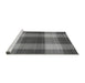 Sideview of Machine Washable Transitional Gunmetal Gray Rug, wshpat3141gry