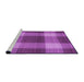 Sideview of Machine Washable Transitional Bright Neon Pink Purple Rug, wshpat3141pur