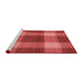 Sideview of Machine Washable Transitional Red Rug, wshpat3141rd