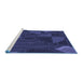 Sideview of Machine Washable Transitional Royal Blue Rug, wshpat3142blu