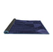 Thickness of Patterned Royal Blue Rug, pat3142blu