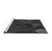 Sideview of Machine Washable Transitional Charcoal Black Rug, wshpat3142gry