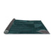 Thickness of Patterned Teal Green Rug, pat3142lblu