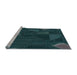 Sideview of Machine Washable Transitional Teal Green Rug, wshpat3142lblu