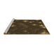 Sideview of Machine Washable Transitional Oak Brown Rug, wshpat3143brn