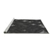 Sideview of Machine Washable Transitional Charcoal Black Rug, wshpat3143gry