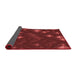 Thickness of Patterned Crimson Red Rug, pat3143rd