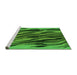 Sideview of Machine Washable Transitional Deep Emerald Green Rug, wshpat3145grn