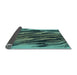 Thickness of Patterned Deep Teal Green Rug, pat3145lblu