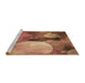 Sideview of Machine Washable Transitional Orange Rug, wshpat3146brn