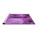 Sideview of Machine Washable Transitional Bright Neon Pink Purple Rug, wshpat3146pur