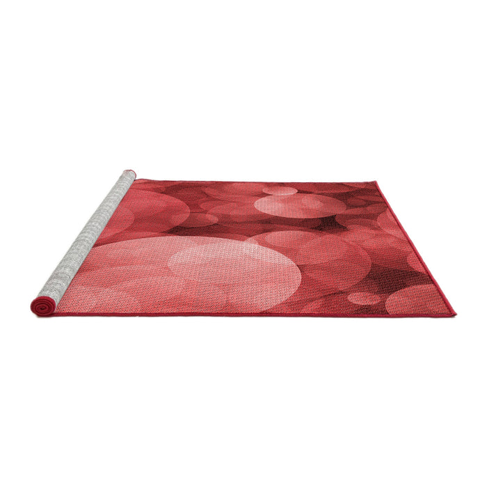 Sideview of Machine Washable Transitional Red Rug, wshpat3146rd