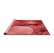 Sideview of Machine Washable Transitional Red Rug, wshpat3146rd