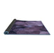 Thickness of Patterned Medium Purple Rug, pat3147blu