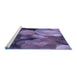 Sideview of Machine Washable Transitional Medium Purple Rug, wshpat3147blu