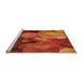 Sideview of Machine Washable Transitional Orange Red Orange Rug, wshpat3147org