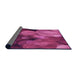 Thickness of Patterned Neon Pink Rug, pat3147pur