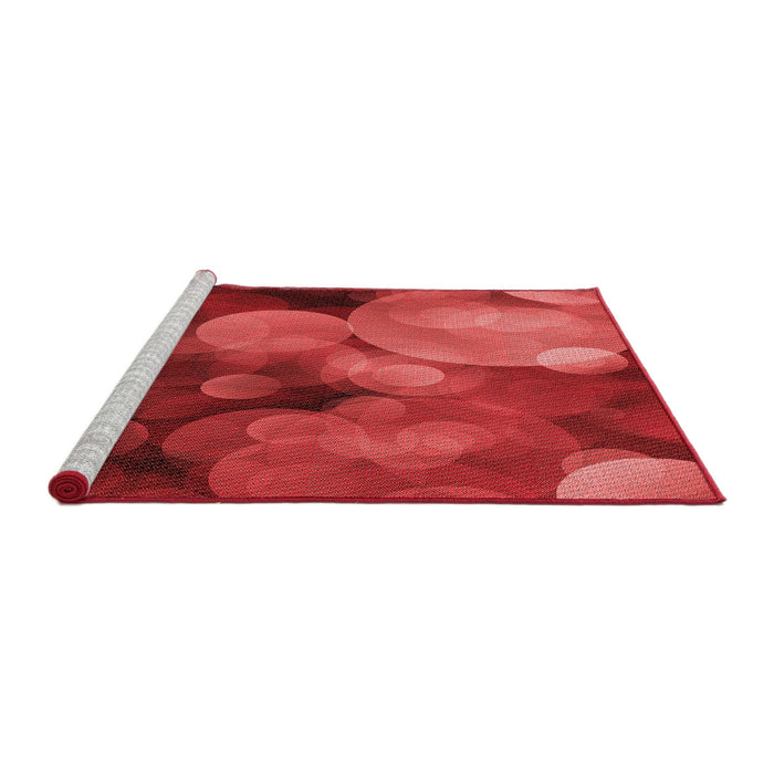 Sideview of Machine Washable Transitional Red Rug, wshpat3147rd