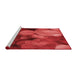 Sideview of Machine Washable Transitional Red Rug, wshpat3147rd