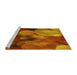 Sideview of Machine Washable Transitional Neon Orange Rug, wshpat3147yw