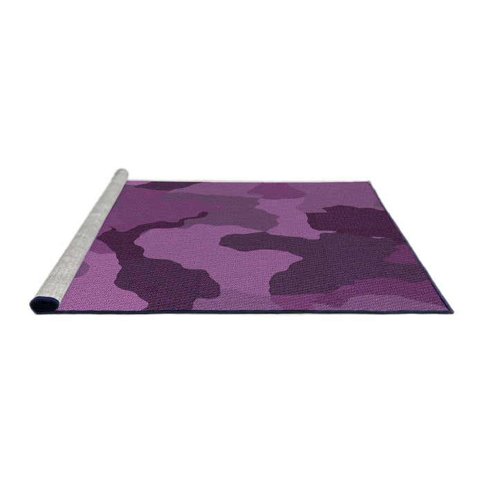 Sideview of Machine Washable Transitional Purple Rug, wshpat3148pur
