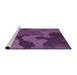 Sideview of Machine Washable Transitional Purple Rug, wshpat3148pur