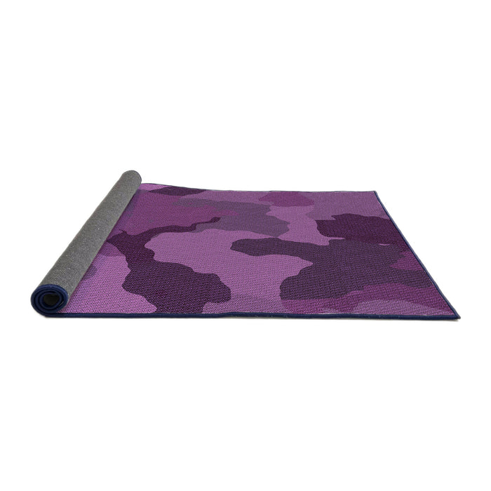 Thickness of Patterned Purple Rug, pat3148pur