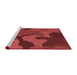 Sideview of Machine Washable Transitional Tomato Red Rug, wshpat3148rd