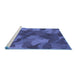 Sideview of Machine Washable Transitional Dark Slate Blue Purple Rug, wshpat3149blu