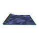 Thickness of Patterned Dark Slate Blue Purple Rug, pat3149blu